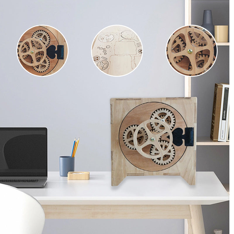 Gear Safe Wooden 3D Puzzle DIY decoration