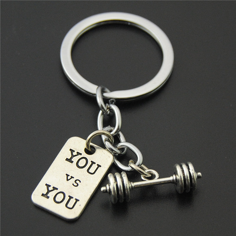 Dumbbell Keychain