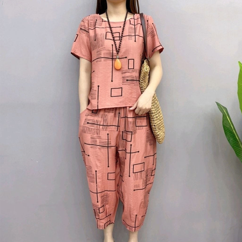 Printed Fashion Two Piece Set