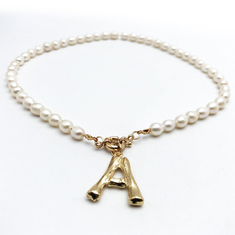 Pearl Necklace With Initials