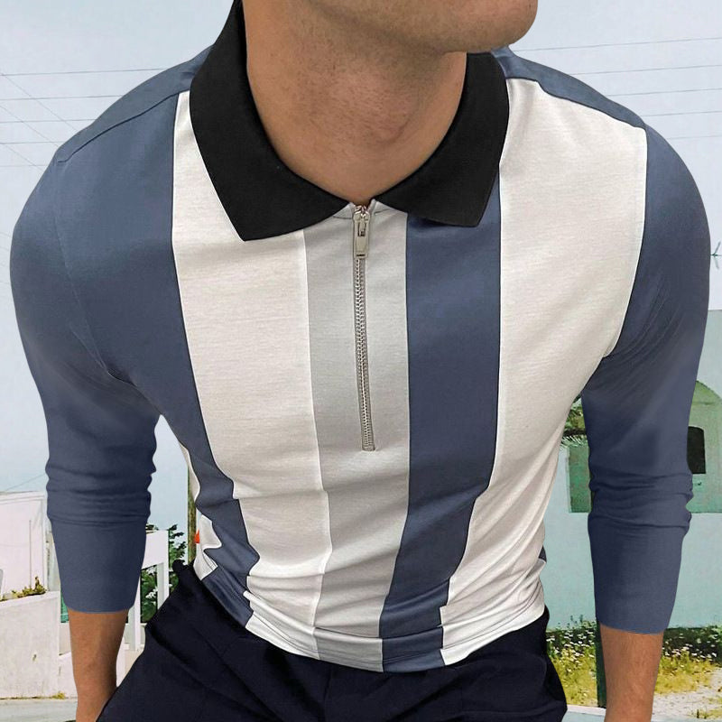 Striped Men's T-Shirt Polo Shirt