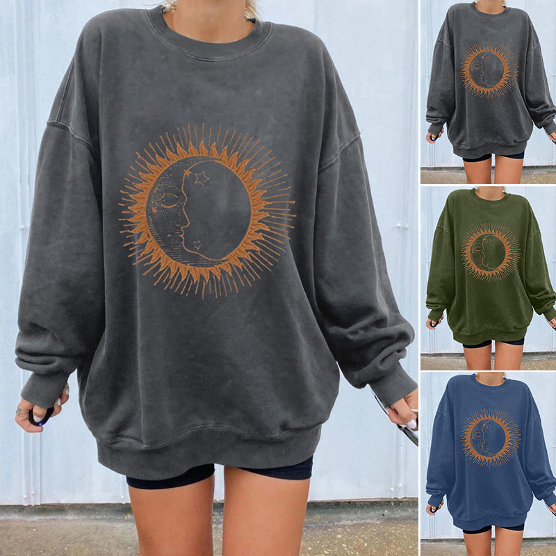 Round Neck Pullover Sweatshirt