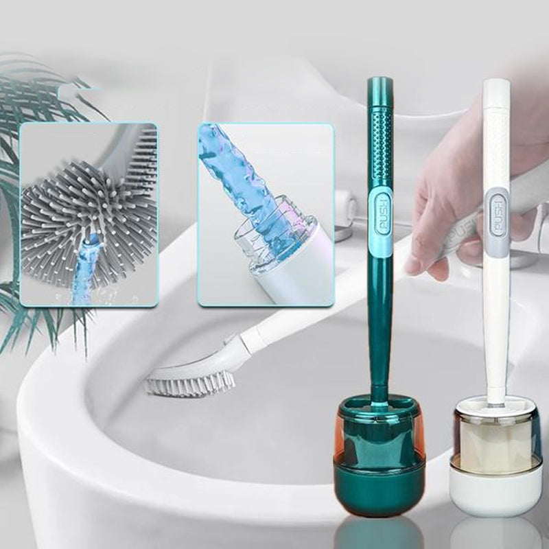 Uperlevel Household Punch-free Wall Hanging Silicone Toilet Brush