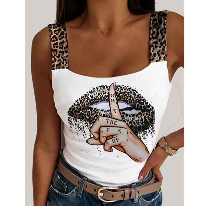 Sexy Women's Printed Tank Top T-Shirt