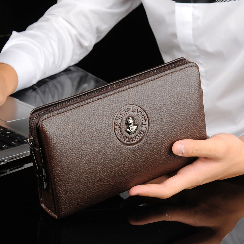 Anti-theft Combination Lock Business Men's Clutch