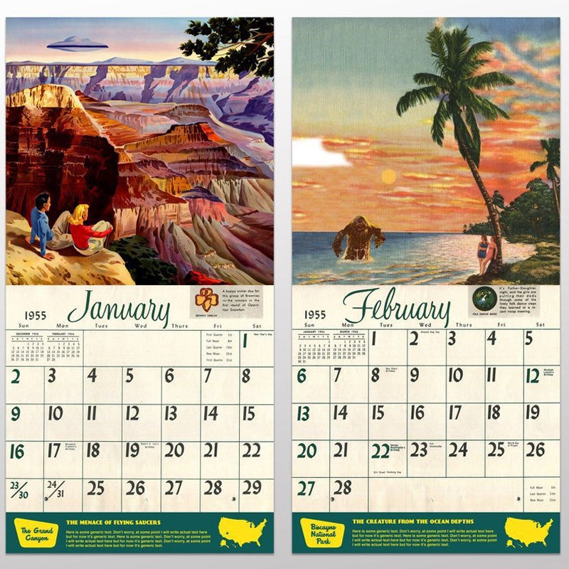 2023 National Park Monsters Calendar