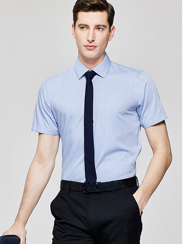 Fine Grid Refreshing Business Shirt
