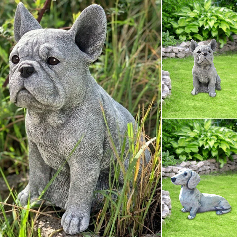 French Bulldog Statue Garden Decoration