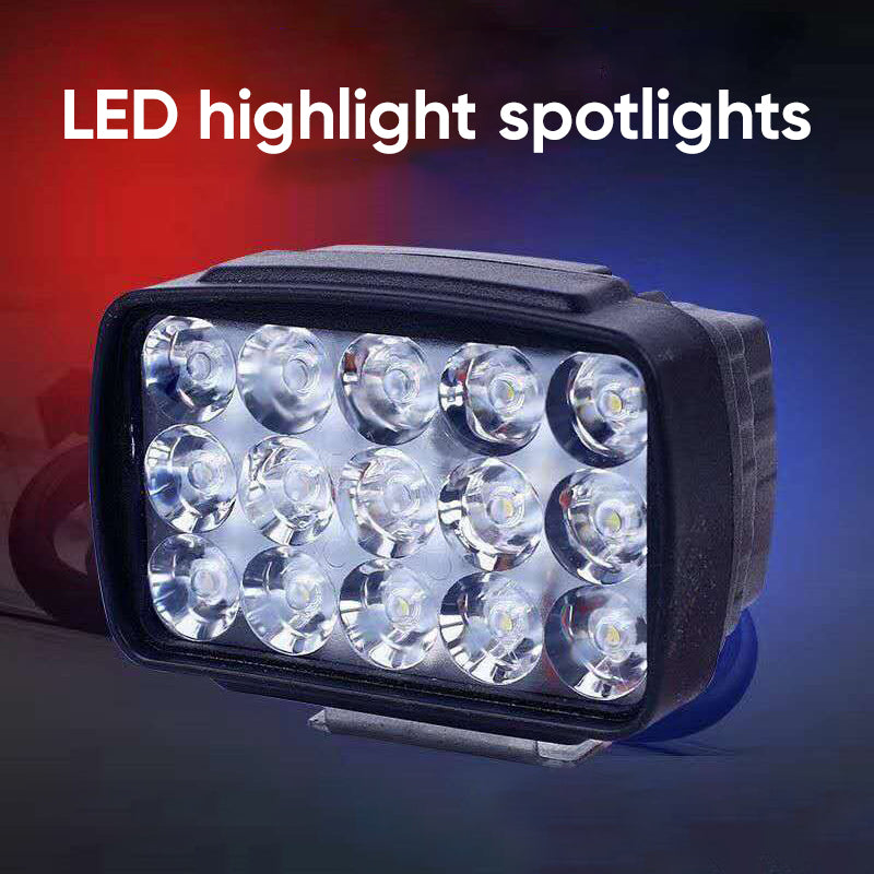 External LED Headlights with 15 Lamp Beads