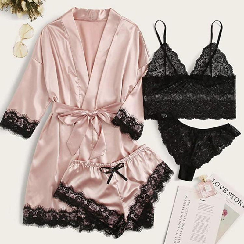 Women's Sleepwear 4PCS Pajama Set