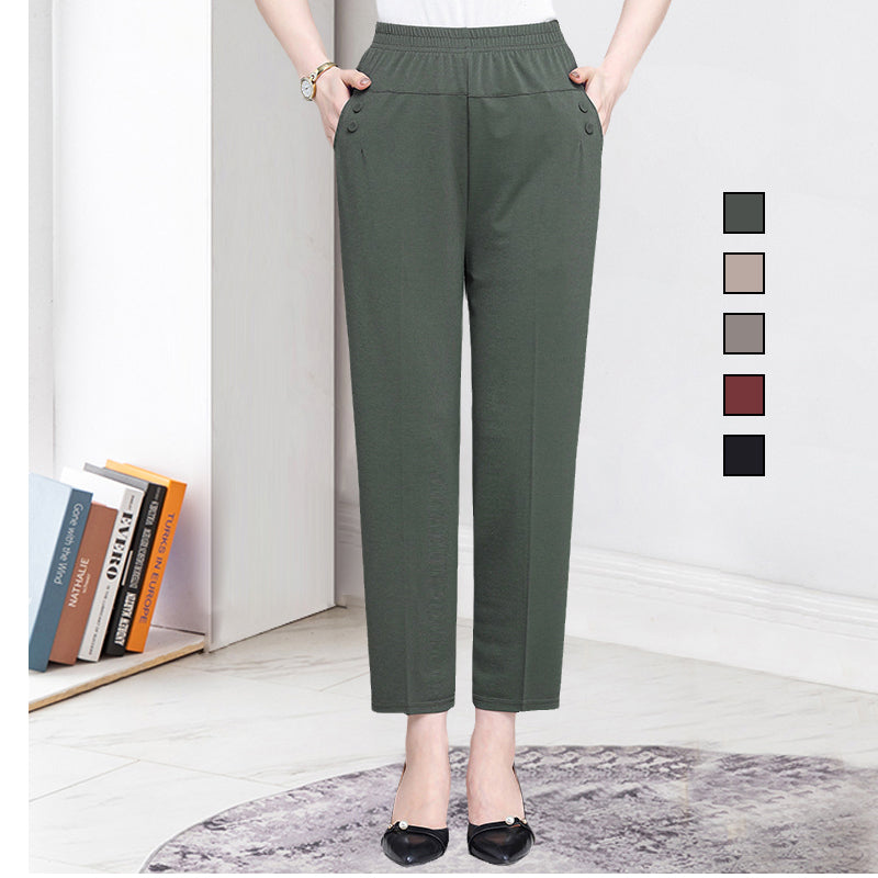 High Waist Cropped Trousers