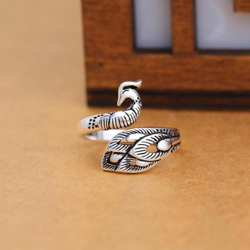 Crochet Ring with Peacock Pattern