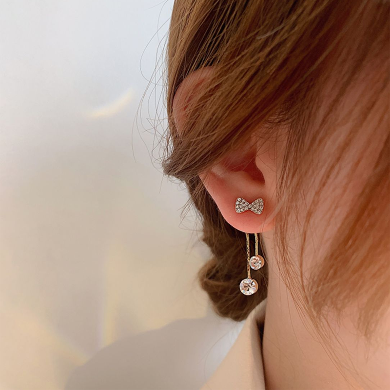 Bow Full Diamond Earrings