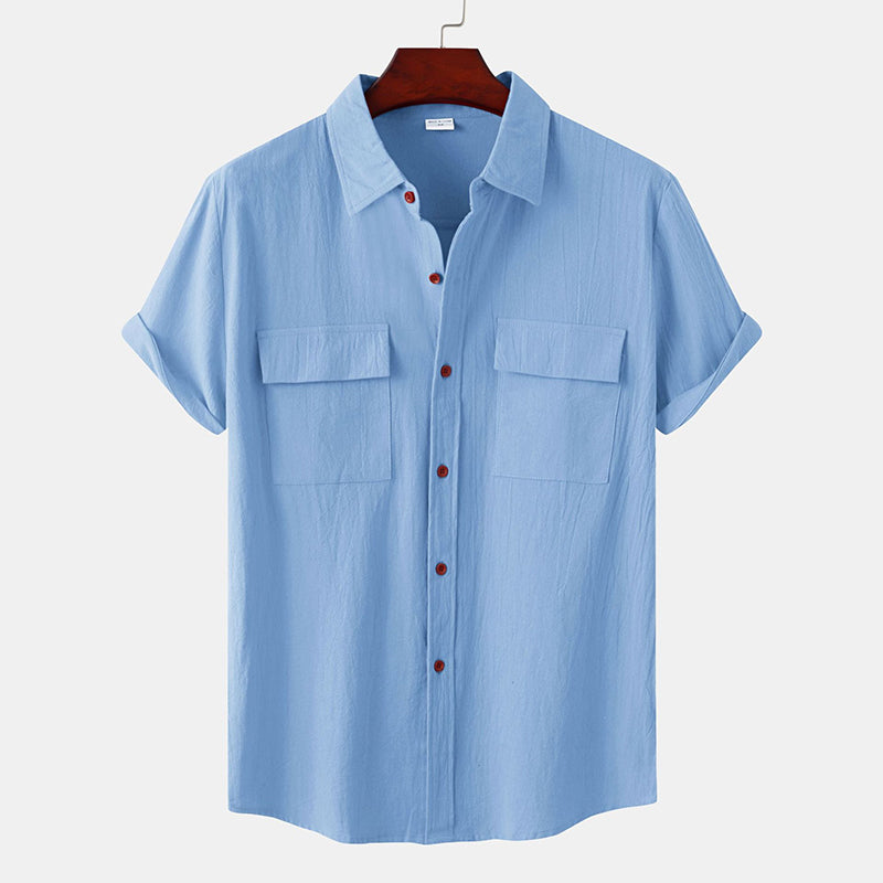 Men's Linen Short Sleeve Shirt