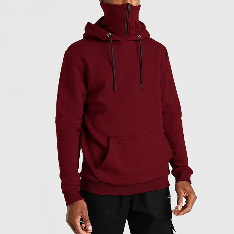 Hooded Face Mask Zip Sweatshirt