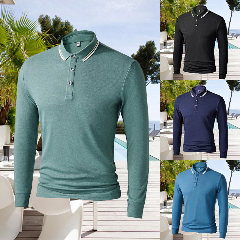 Lapel Solid Color Polo Shirt