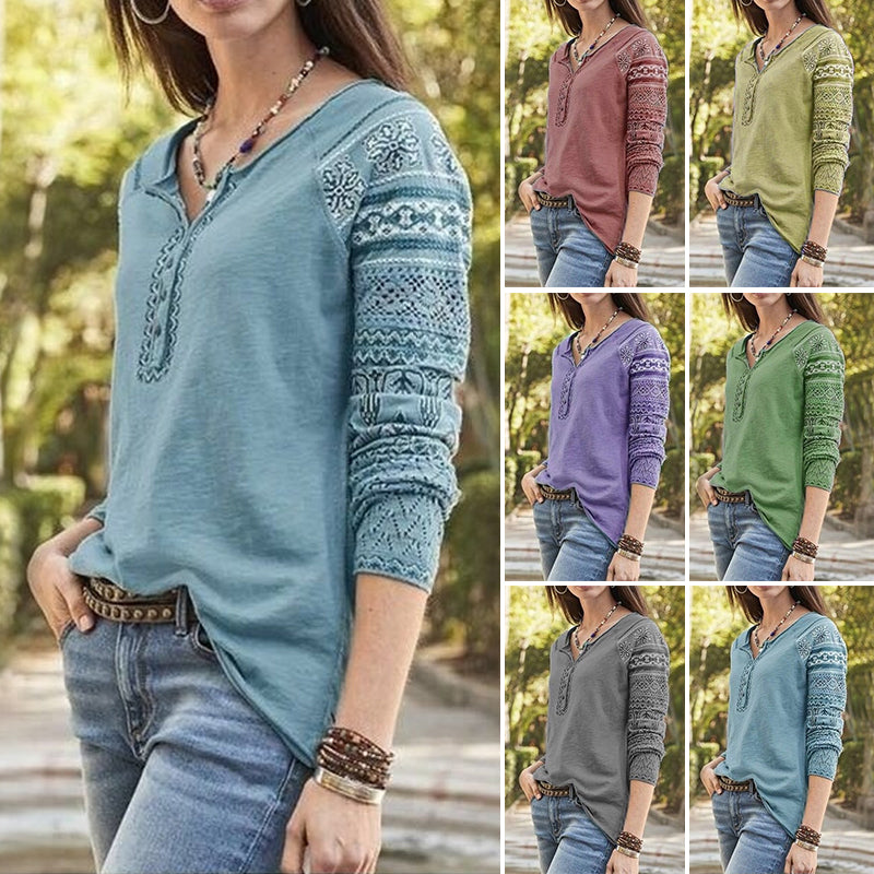 Solid Color Pattern T-shirt