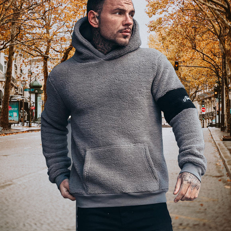 Hooded Plush Long Sleeve Casual Fashion Sports Sweatshirt