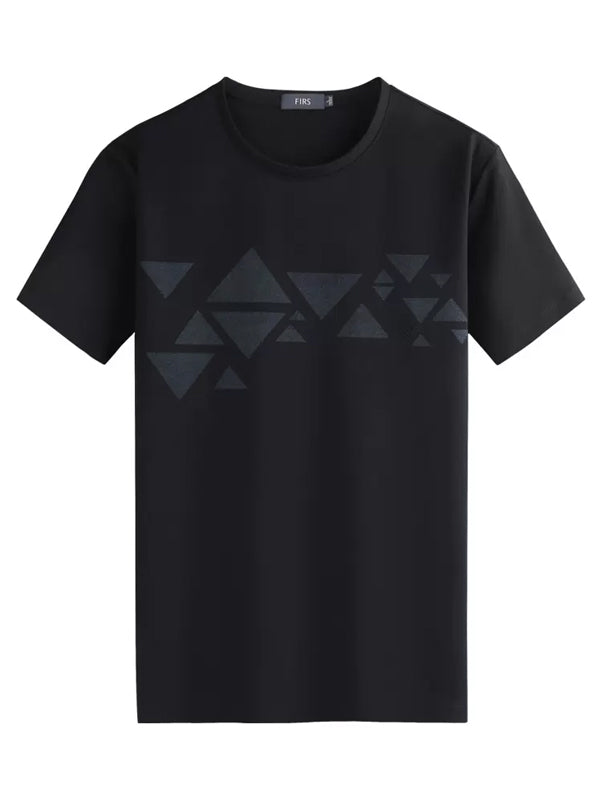 Round Neck Printed Short Sleeve T-Shirt