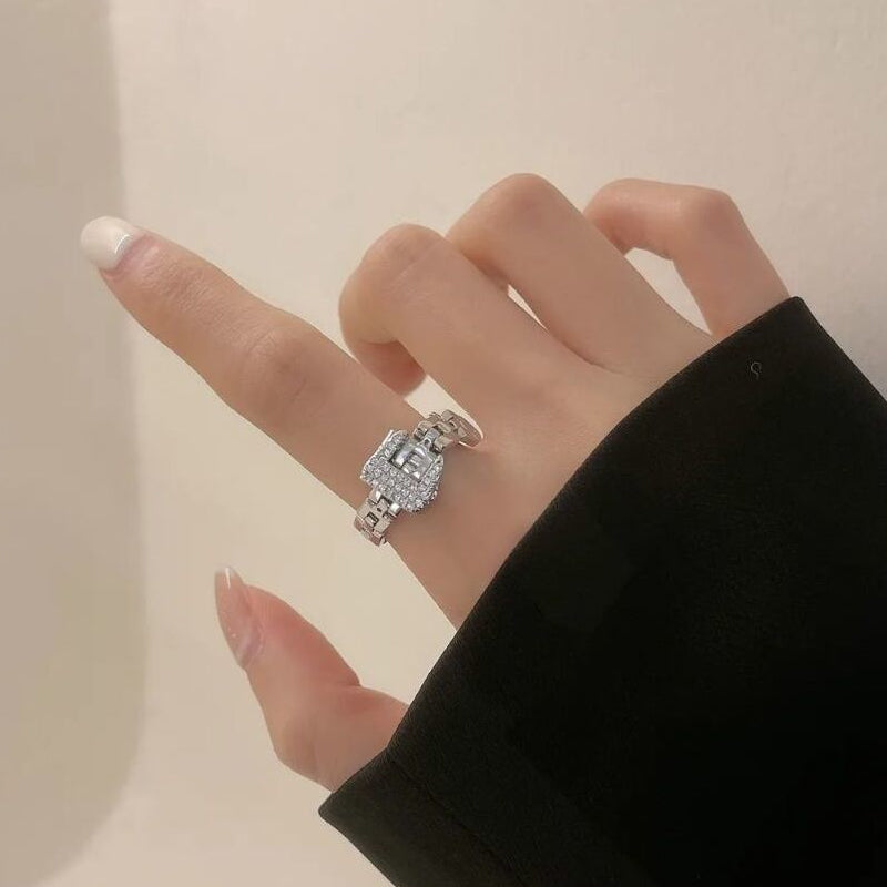 Chain Shape Buckle Ring