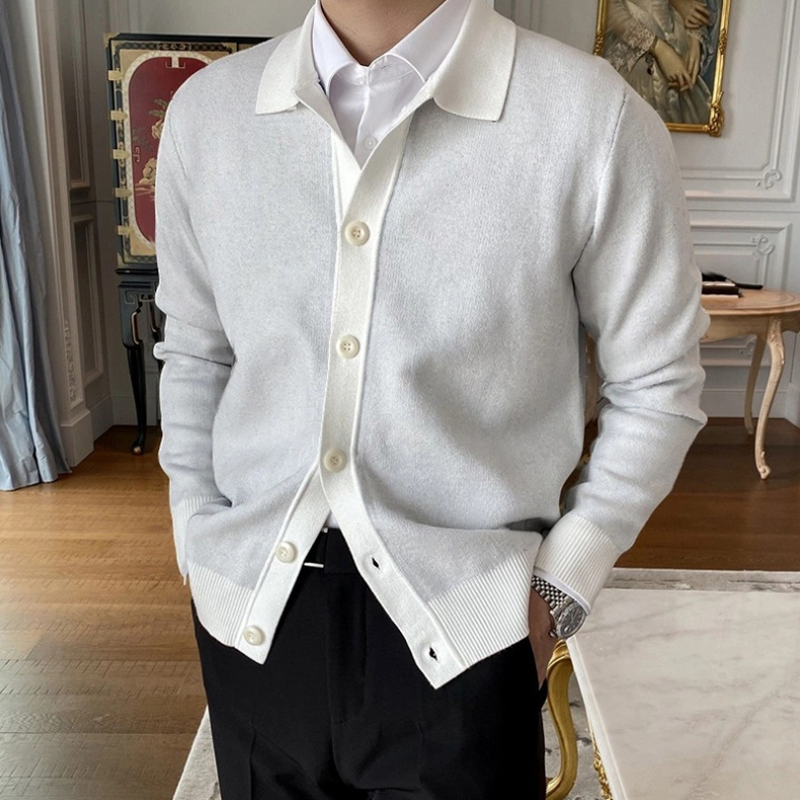 Solid Button Knit Cardigan