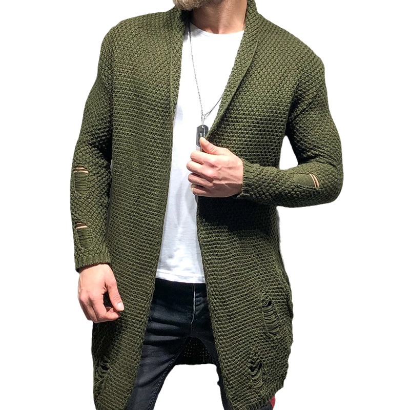 Solid Color Loose Cardigan Knit Jacket