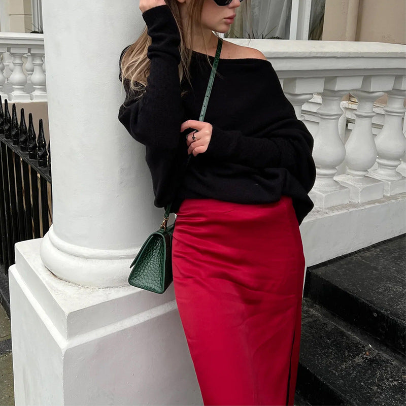 Asymmetric Draped Sweater