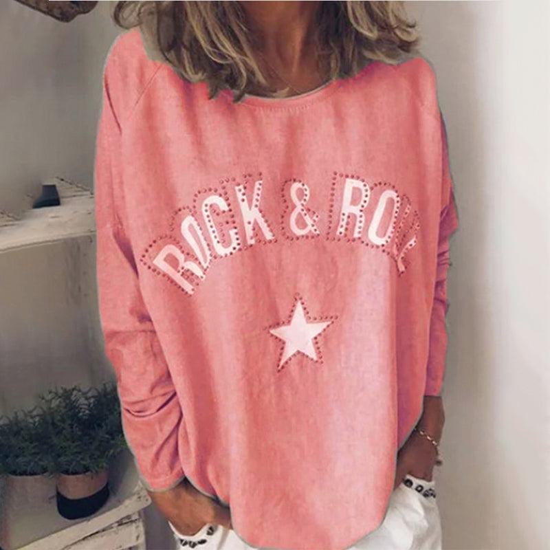 Star Crew Neck Long Sleeve T-Shirt