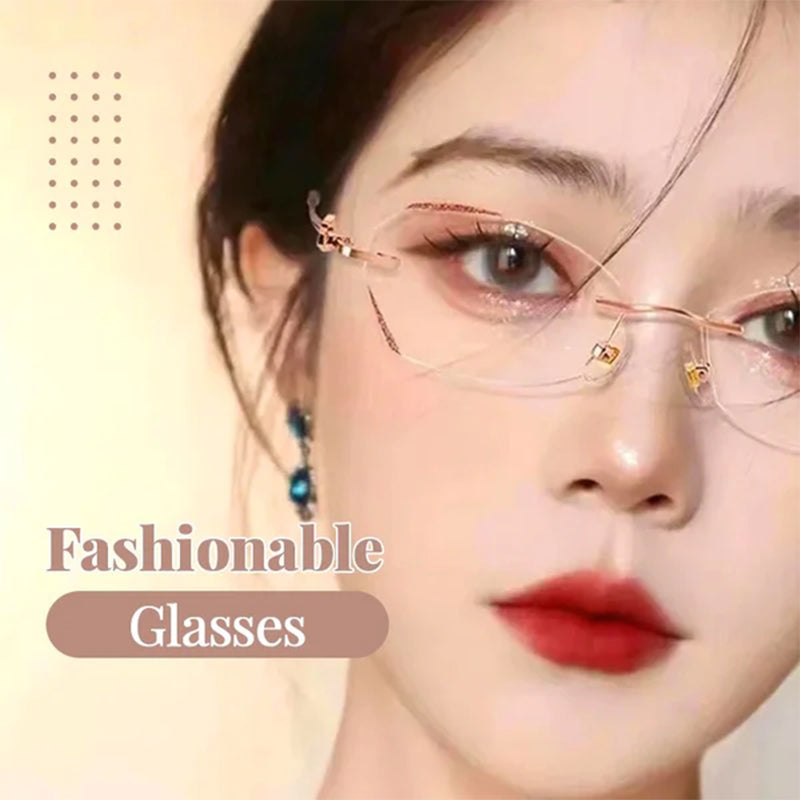 Fashionable Anti-blue Light Rimless Reading Glasses