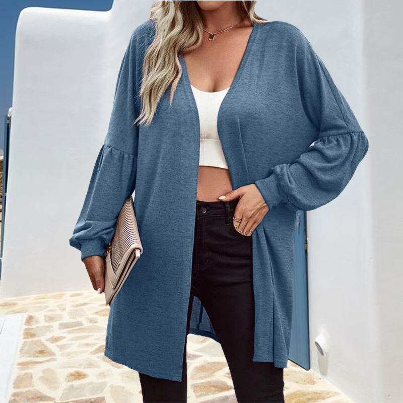 Solid Color Long Sleeve Cardigan