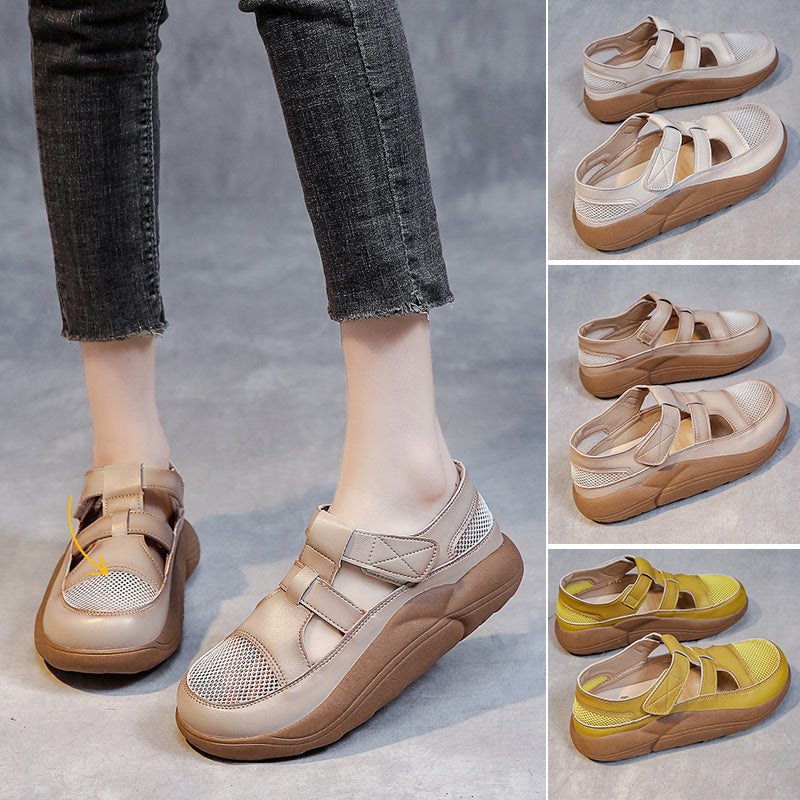 Hollow-out Casual Leather Sandals for Women