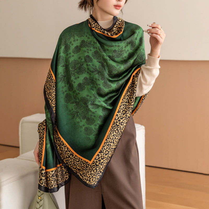 New Silk Hooded Sun Protection Shawl