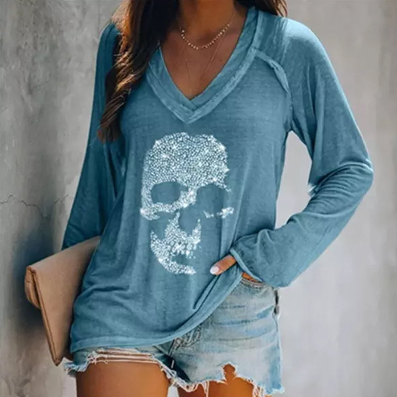 Retro Skull Long Sleeve Shirts