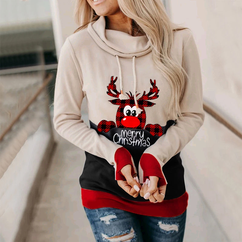 Christmas Patchwork Long Sleeve Sweatshirt