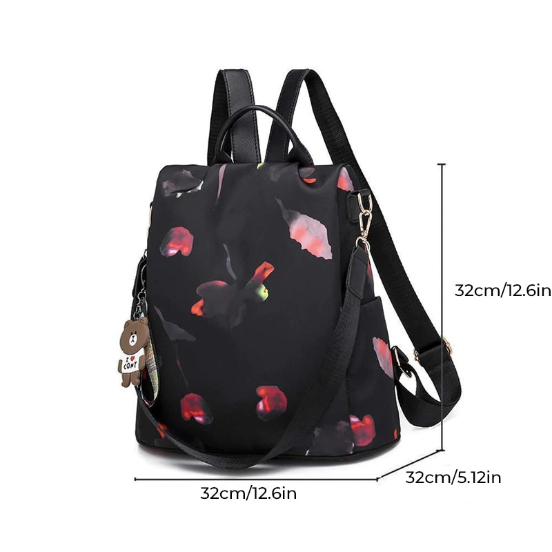 Women's Oxford Fabric Print Anti-theft Backpack