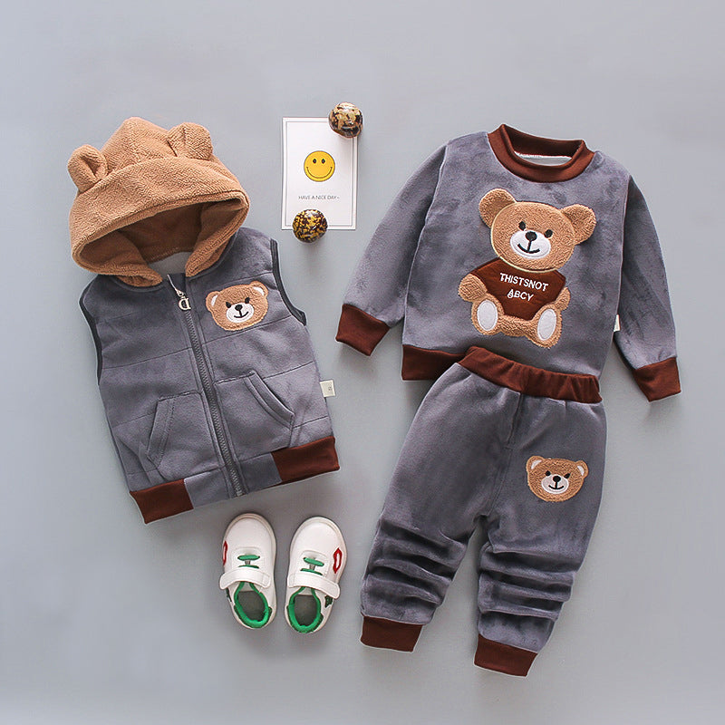 Chidren's Wear Fluffy Bear Pattern Set