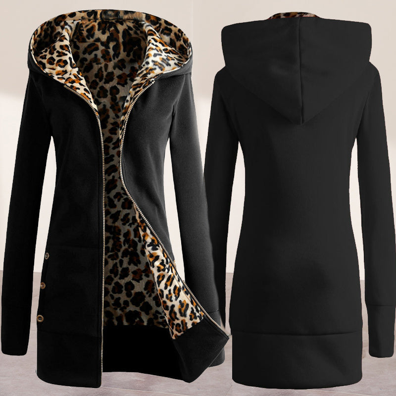 Thickened Leopard Print Coat