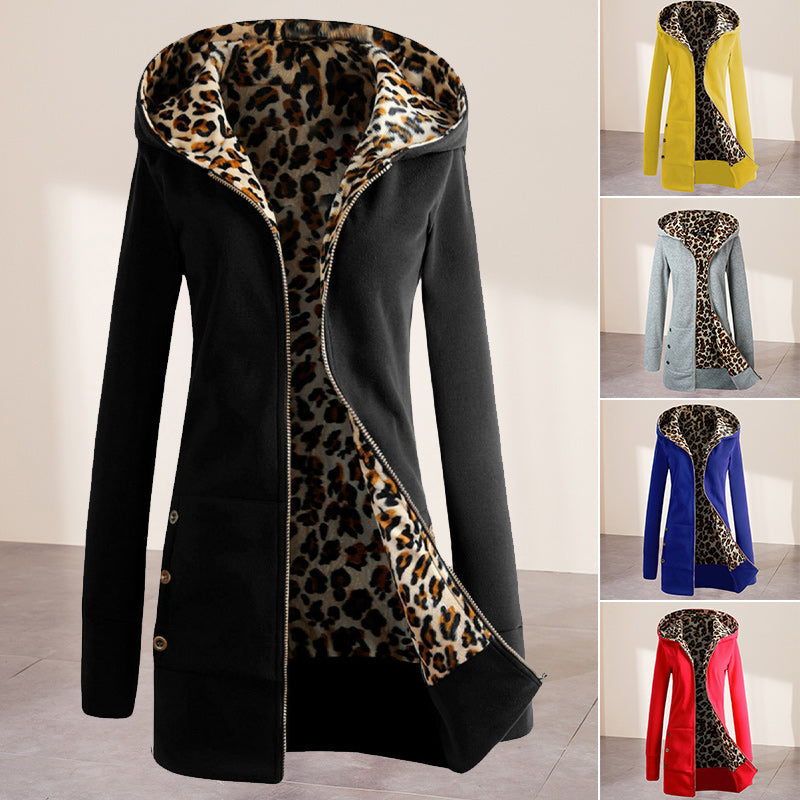 Thickened Leopard Print Coat