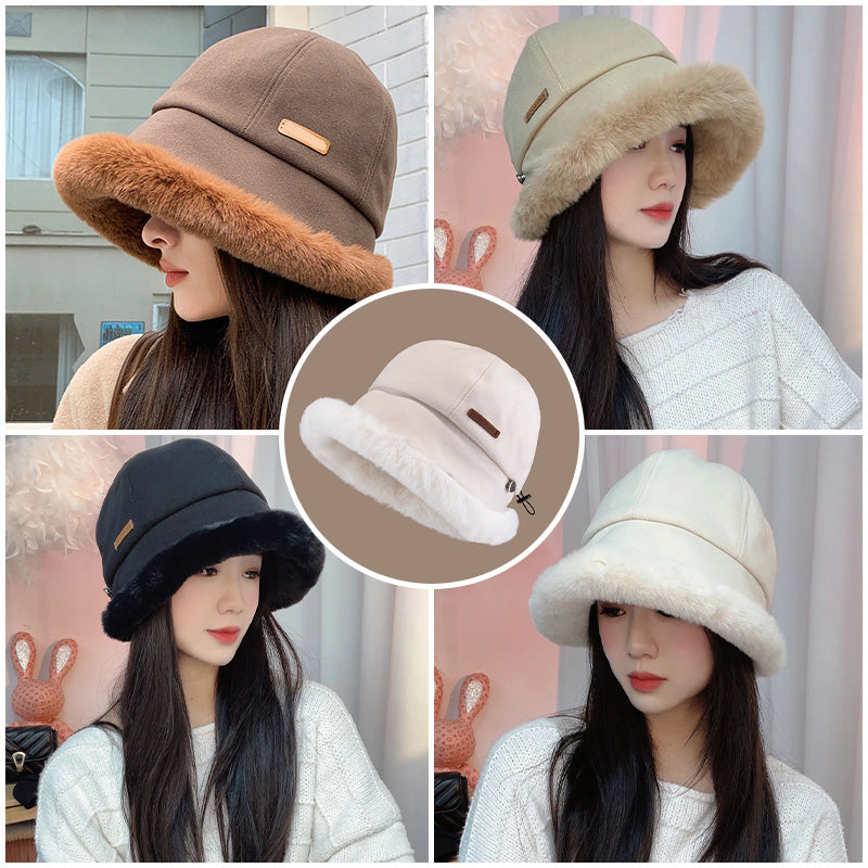Winter thick plush ear protection hat