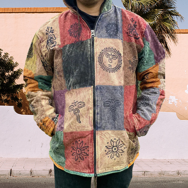 Hooded Slim Fit Printed Jacket