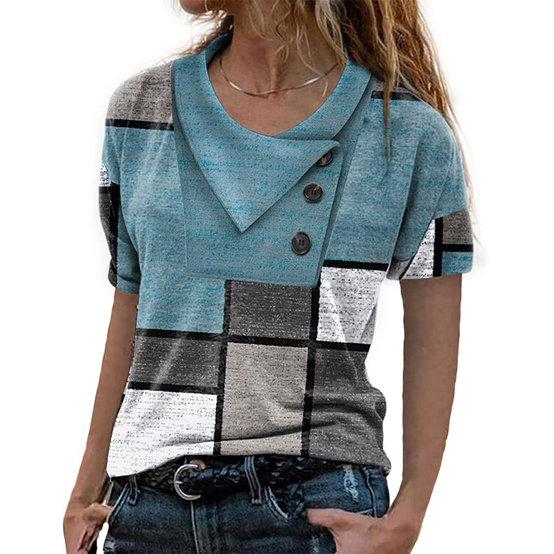 Comfy Short Sleeve Print Top