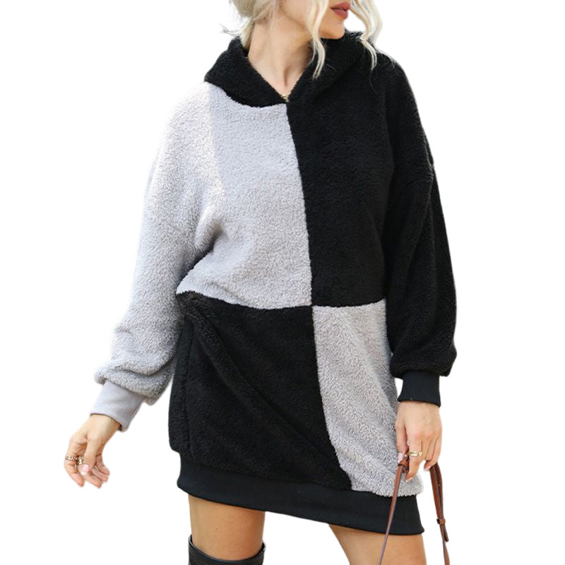 Black and Grey Colorblock Sweatshirt