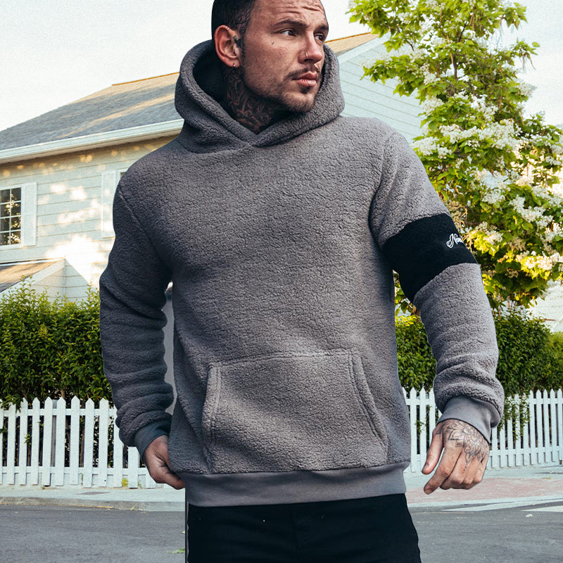 Hooded Plush Long Sleeve Casual Fashion Sports Sweatshirt