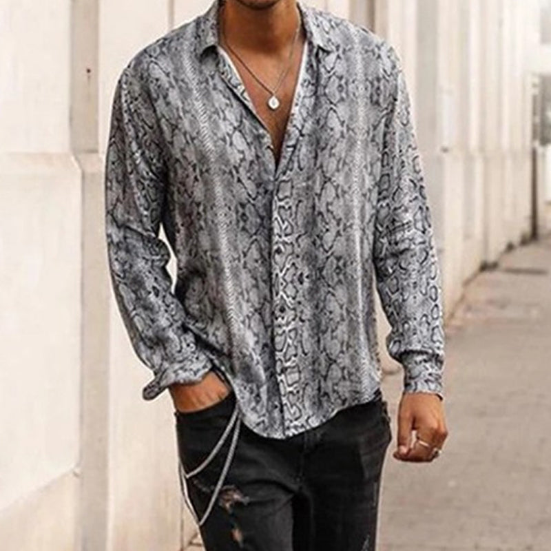 Snake Print Casual Shirt