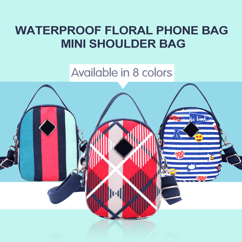 Waterproof Floral Phone Bag Mini Shoulder Bag