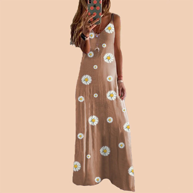 Daisy Print Slip Dress