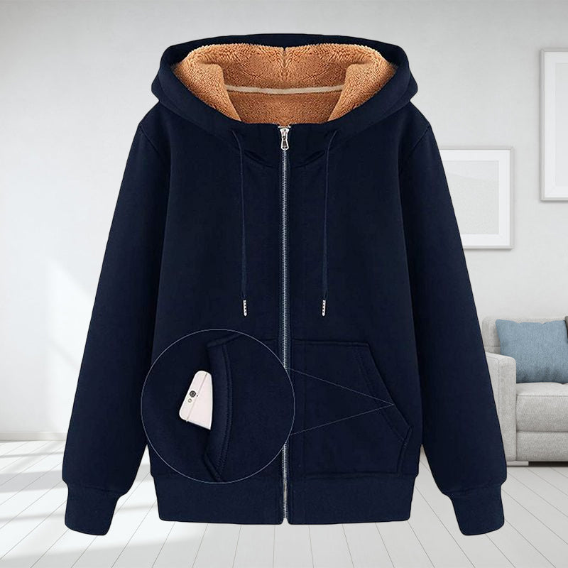 Hooded Zipped Fleece Jacket