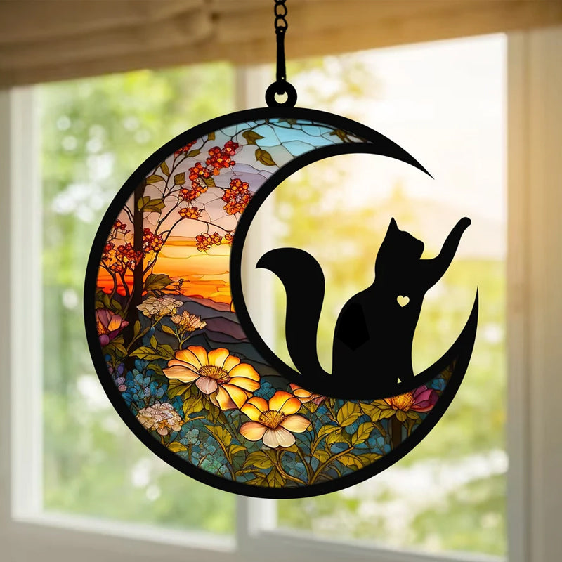Animals on the moon decoration