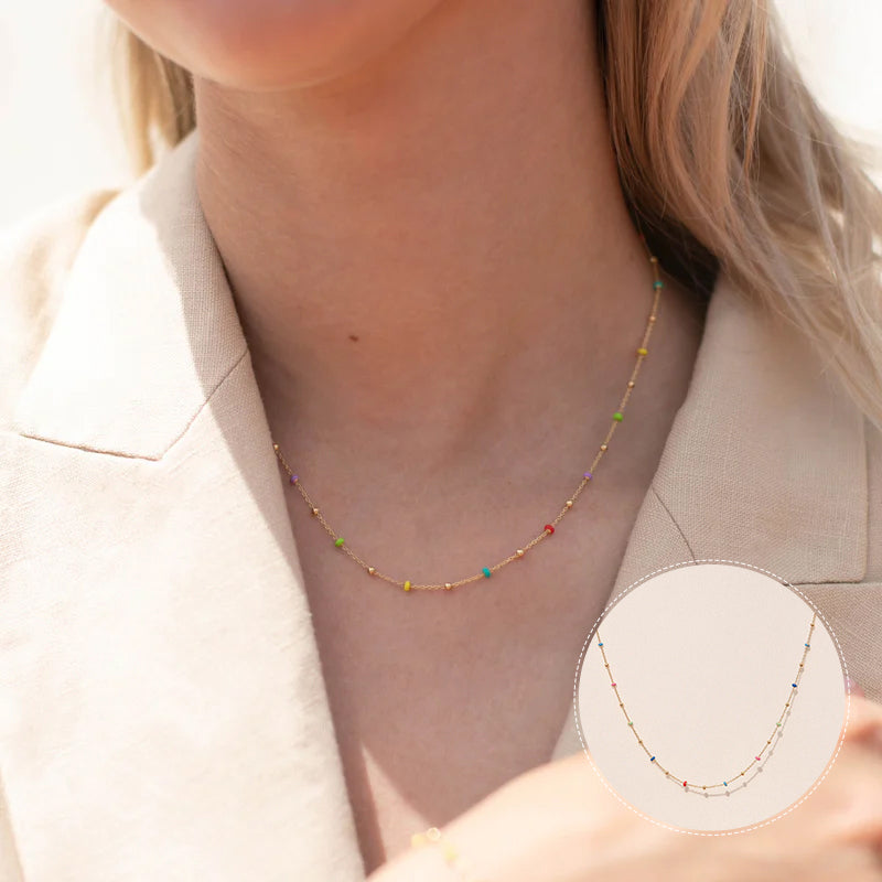 Enamel and Gold Necklace