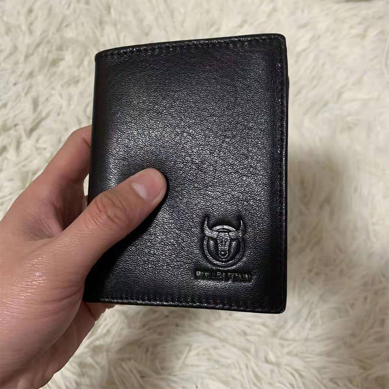 Anti-Theft RFID Protected Multi-Slot Real Leather Wallet